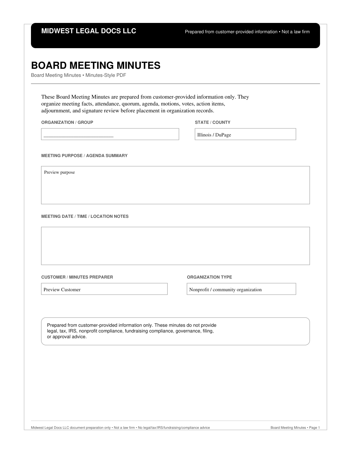 Page 1 preview of the actual Employee Warning Notice form